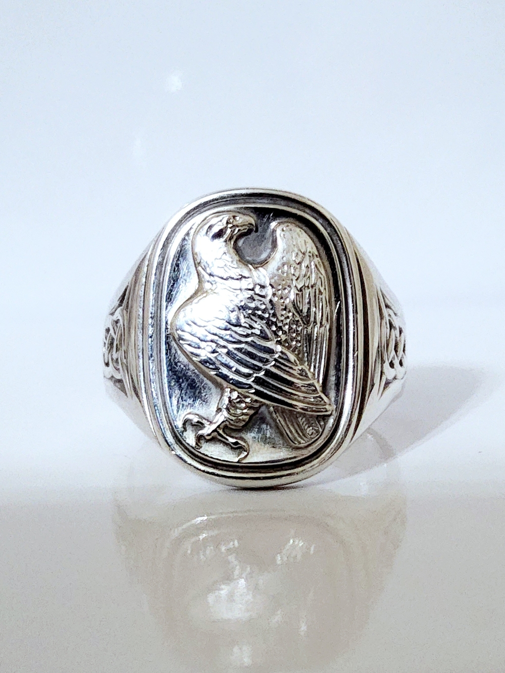 Vintage Georg Jensen Sterling Silver Eagle Signet Ring